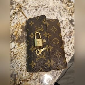 Louis Vuitton Brass Gold Padlock With Key #301